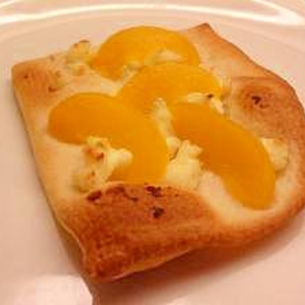 黄桃とクリームチーズのデザートピザ レシピ 作り方 By ぱぱんぱんぱん 楽天レシピ